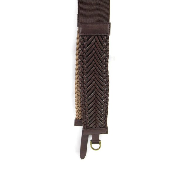 Nautica Belt Womens Accessories Braided Stretch Belt Brown Size Medium New - Picture 6 of 9